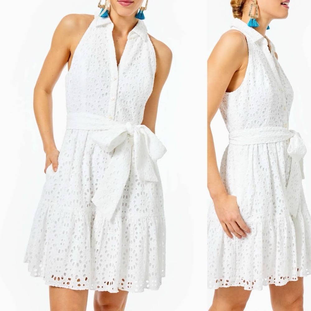 Lilly Pulitzer Trisha eyelet shirt dress 00